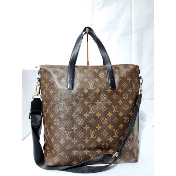Authentic Louis Vuitton Monogram Macassar Canvas Kitan Bag Black/Brown - Picture 4 of 13